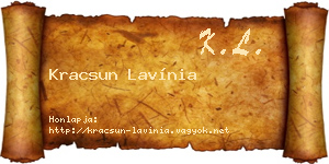 Kracsun Lavínia névjegykártya